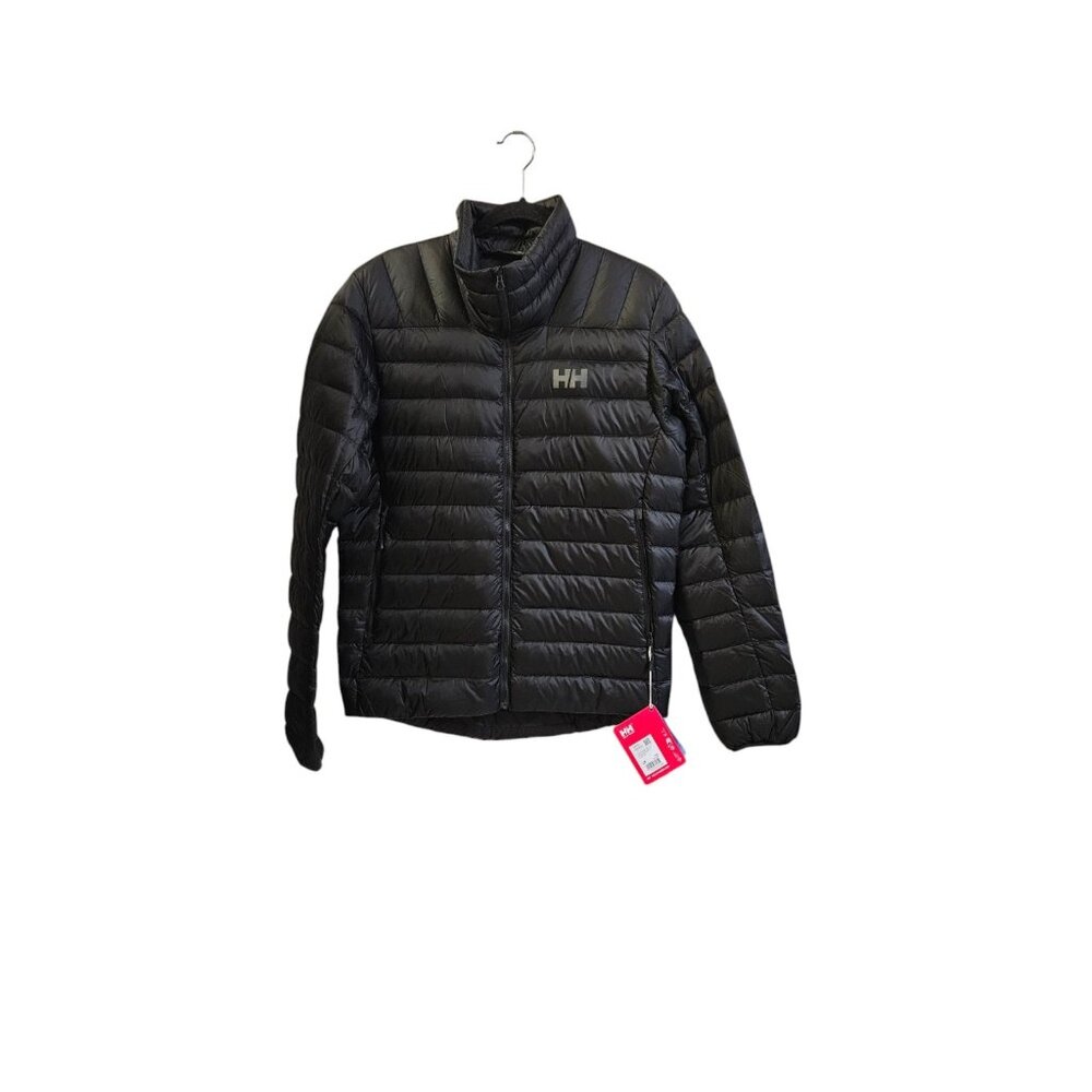 HH Puffer Jacket Mens Medium Black Verglasn Down Coat Outdoors Casual